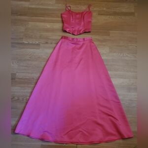 Pink two piece dress
